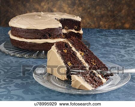 Chocolate layer cake View Large Photo Image Stock Photo - Chocolate layer cake. Fotosearch