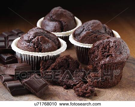 Chocolate muffins View Large Photo Image Stock Image - Chocolate muffins. Fotosearch