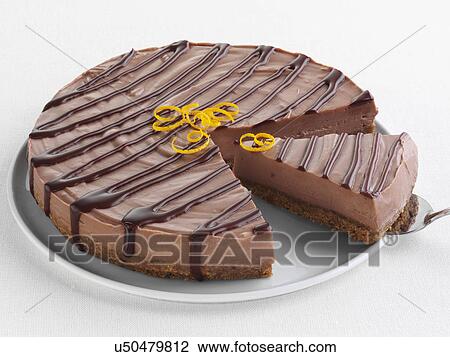Chocolate orange cheesecake View Large Photo Image Stock Image - Chocolate orange cheesecake. Fotosearch