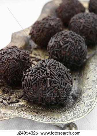 Chocolate truffles coated with vermicelli View Large Photo Image Stock Photography - Chocolate truffles coated with vermicelli. Fotosearch