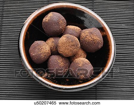 Chocolate truffles covered in vermicelli View Large Photo Image Stock Photography - Chocolate truffles covered in vermicelli. Fotosearch