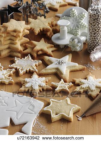 Christmas biscuits icing decoration View Large Photo Image Stock Image - Christmas biscuits icing decoration. Fotosearch