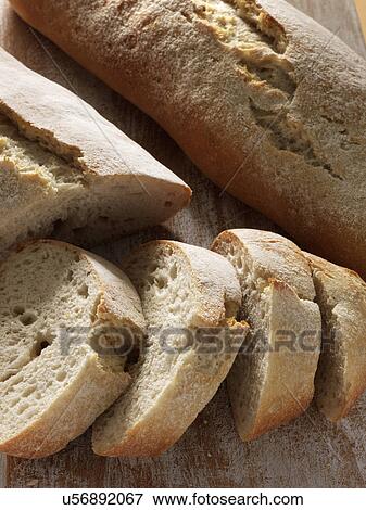 Stock Photo - Ciabatta sliced. Fotosearch