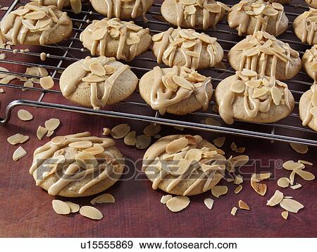 Stock Photo - Cinnamon almond cookies. Fotosearch