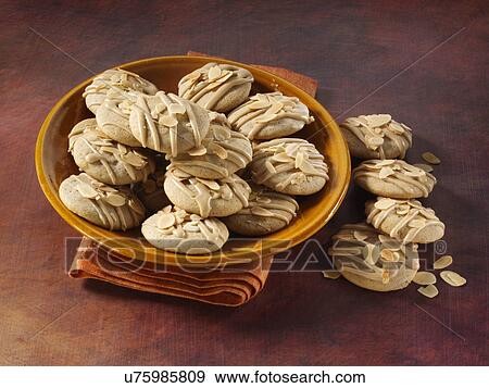 Cinnamon almond cookies View Large Photo Image Stock Photo - Cinnamon almond cookies. Fotosearch