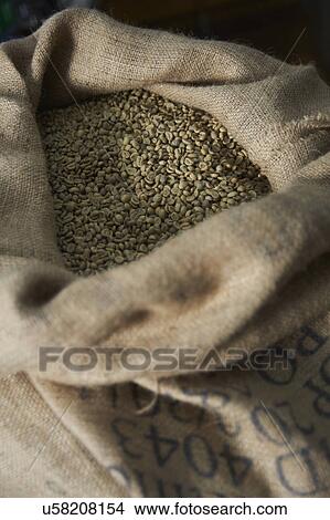 Close Up Of Coffee Beans In Sack View Large Photo Image Picture - Close Up Of Coffee Beans In Sack. Fotosearch