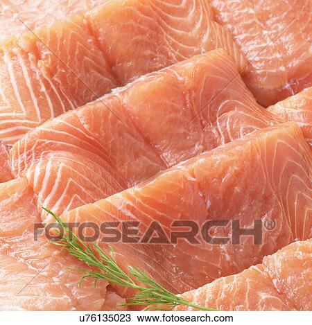 Close Up Of Fresh Salmon With Dill View Large Photo Image Stock Image - Close Up Of Fresh Salmon With Dill. Fotosearch