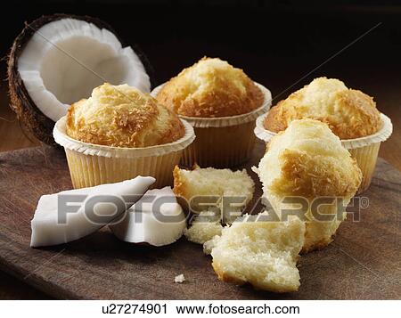 Coconut muffins View Large Photo Image Stock Image - Coconut muffins. Fotosearch