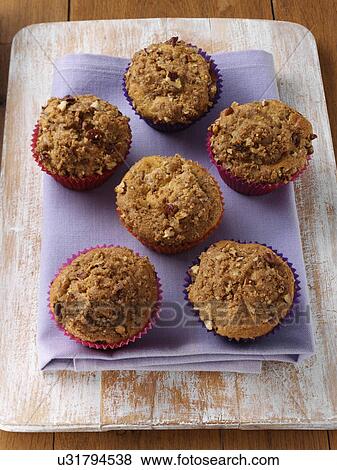Cranberry walnut crumb cupcakes View Large Photo Image Stock Photo - Cranberry walnut crumb cupcakes. Fotosearch