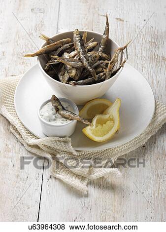 Deep fried seasoned whitebait View Large Photo Image Stock Photo - Deep fried seasoned whitebait. Fotosearch