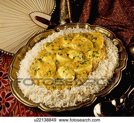 Egg Curry On Bed Of Rice View Large Photo Image Stock Photo - Egg Curry On Bed Of Rice. Fotosearch