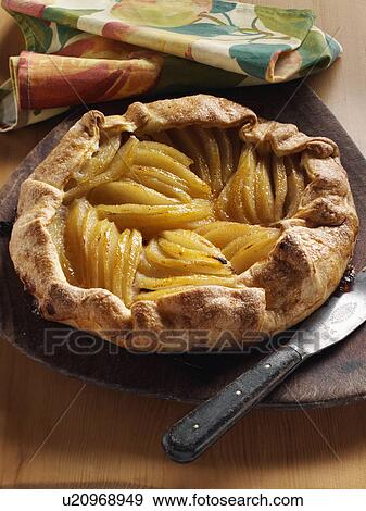 Free form pear tart View Large Photo Image Stock Photo - Free form pear tart. Fotosearch