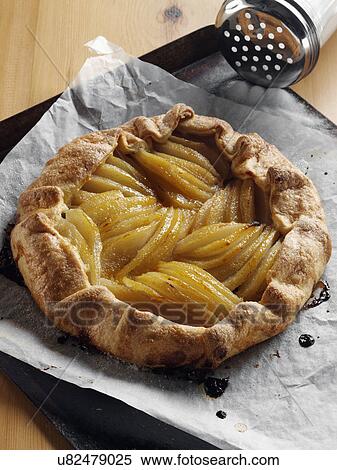 Free form pear tart View Large Photo Image Stock Photography - Free form pear tart. Fotosearch