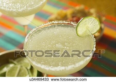 Frozen Margarita Cocktail In Glass View Large Photo Image Stock Image - Frozen Margarita Cocktail In Glass. Fotosearch