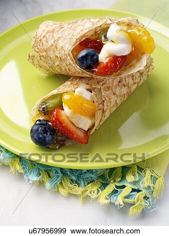 Stock Photo - Fruit crepes. Fotosearch