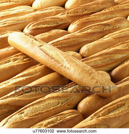 Full Frame Of Freshly Baked Baguettes View Large Photo Image Stock Image - Full Frame Of Freshly Baked Baguettes. Fotosearch