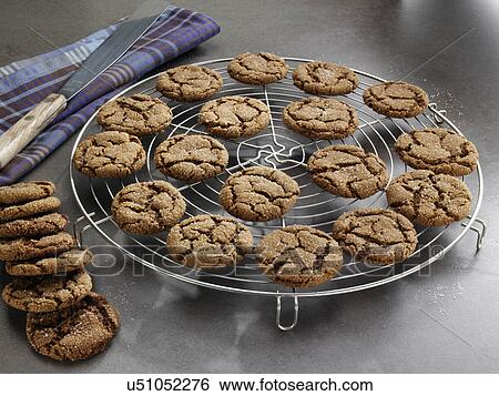 Stock Photograph - Ginger snappers American biscuits. Fotosearch