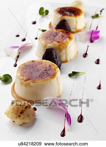 Goats cheese creme brulee View Large Photo Image Stock Photo - Goats cheese creme brulee. Fotosearch