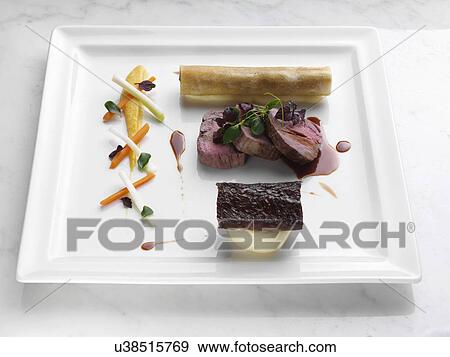gourmet beef meal by Andy Taylor of Taylormade food View Large Photo Image Stock Photo - gourmet beef meal by Andy Taylor of Taylormade food. Fotosearch