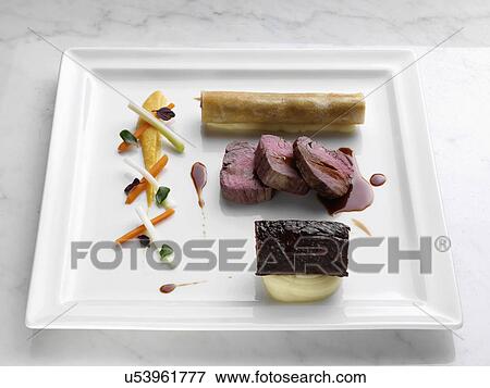 gourmet beef meal View Large Photo Image Stock Photo - gourmet beef meal. Fotosearch