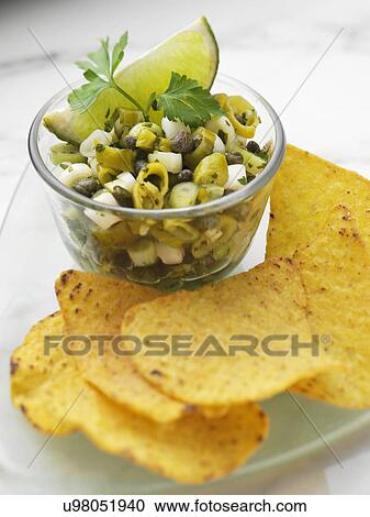 Green chilli salsa View Large Photo Image Stock Image - Green chilli salsa. Fotosearch