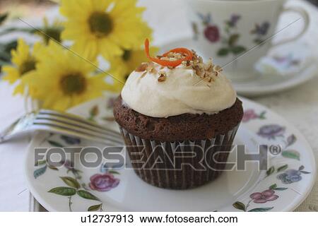Homemade Carrot Cake Cupcake View Large Photo Image Stock Image - Homemade Carrot Cake Cupcake. Fotosearch