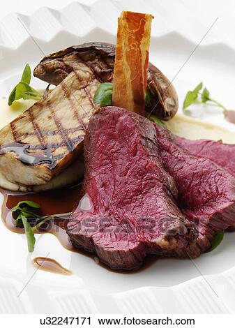 Individual portion of beef and mushroom View Large Photo Image Stock Image - Individual portion of beef and mushroom. Fotosearch