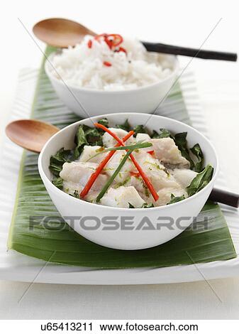 Individual portion of Fish Amok Cambodian cuisine View Large Photo Image Stock Image - Individual portion of Fish Amok Cambodian cuisine. Fotosearch