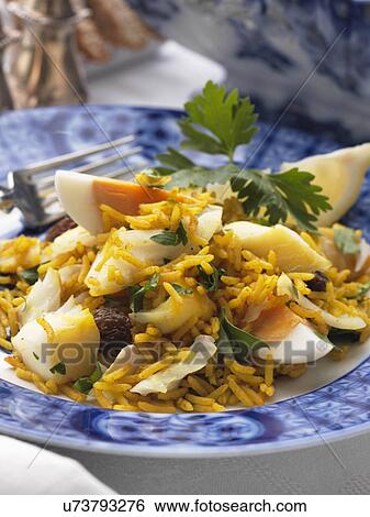 Stock Photograph - Individual portion of kedgeree. Fotosearch