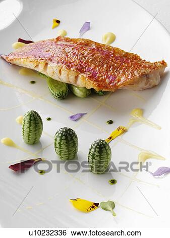 Individual portion of red mullet View Large Photo Image Stock Photograph - Individual portion of red mullet. Fotosearch