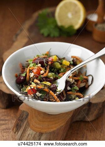 Individual portion of seaweed salad View Large Photo Image Picture - Individual portion of seaweed salad. Fotosearch