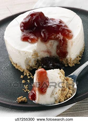 Individual portion of vegan cheesecake View Large Photo Image Stock Image - Individual portion of vegan cheesecake. Fotosearch