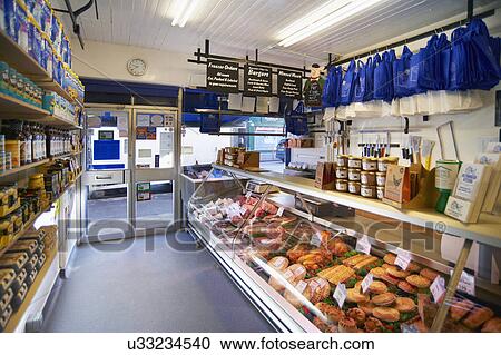 Inside Butcher's Shop With Refrigerated Display View Large Photo Image Stock Image - Inside Butcher's Shop With Refrigerated Display. Fotosearch