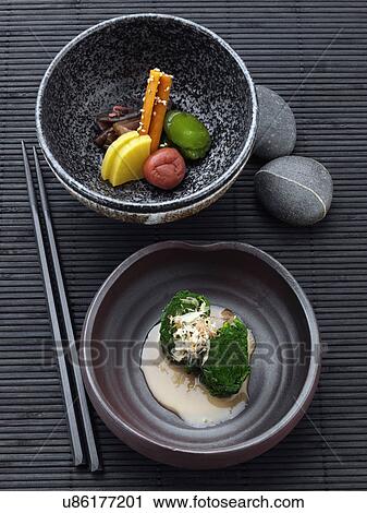 Stock Image - Japanese salads. Fotosearch