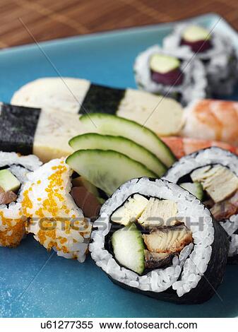 Japanese sushi View Large Photo Image Stock Photography - Japanese sushi. Fotosearch