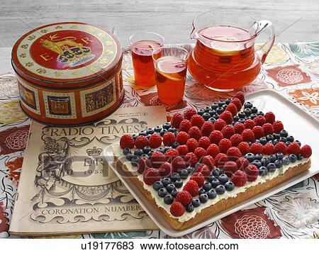 Lemonade fruity flag tray bake cake View Large Photo Image Stock Image - Lemonade fruity flag tray bake cake. Fotosearch