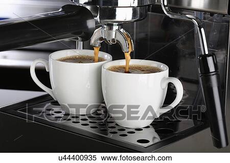 Making Fresh Espresso Coffees With Machine View Large Photo Image Stock Photography - Making Fresh Espresso Coffees With Machine. Fotosearch