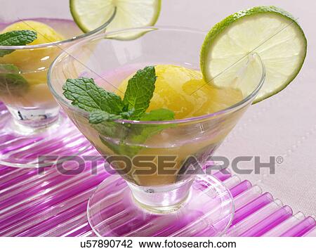 Mango pineapple Mojito Sorbet View Large Photo Image Stock Image - Mango pineapple Mojito Sorbet. Fotosearch