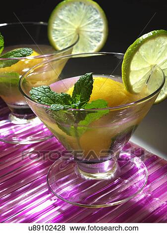 Mango pineapple Mojito Sorbet View Large Photo Image Stock Photo - Mango pineapple Mojito Sorbet. Fotosearch
