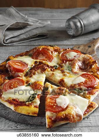 Margherita pizza View Large Photo Image Stock Image - Margherita pizza. Fotosearch