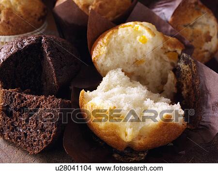 Muffins close up View Large Photo Image Picture - Muffins close up. Fotosearch