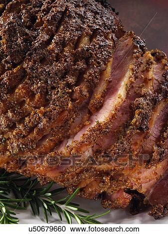 Mustard glazed spiral cut ham View Large Photo Image Stock Image - Mustard glazed spiral cut ham. Fotosearch