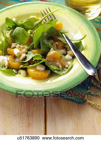 Nutty mandarin orange salad View Large Photo Image Stock Image - Nutty mandarin orange salad. Fotosearch