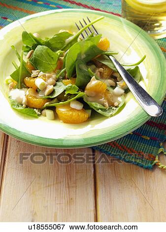 Nutty mandarin orange salad View Large Photo Image Stock Photo - Nutty mandarin orange salad. Fotosearch