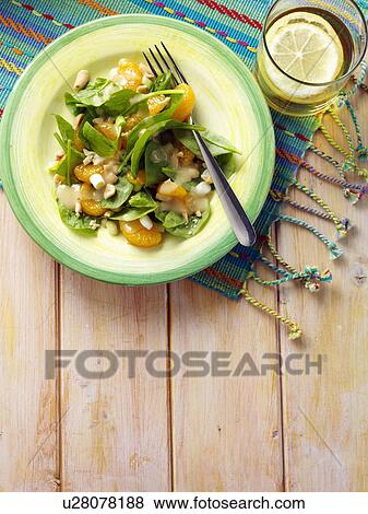 Stock Photo - Nutty mandarin orange salad. Fotosearch