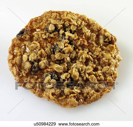 One Oatmeal Raisin Cookie On White View Large Photo Image Stock Photo - One Oatmeal Raisin Cookie On White. Fotosearch