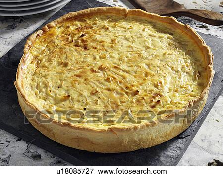 Stock Photo - Onion quiche. Fotosearch
