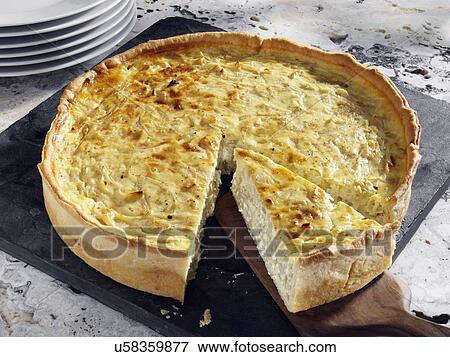 Stock Photo - Onion quiche. Fotosearch