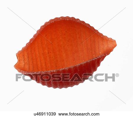 Stock Photo - Orange Conchiglie Pasta Shell On White Background. Fotosearch