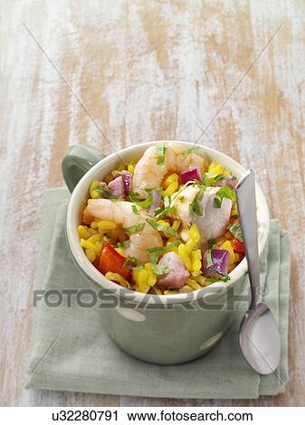 Paella in a mug View Large Photo Image Stock Image - Paella in a mug. Fotosearch